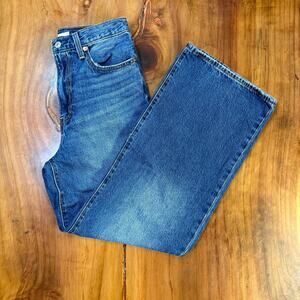 Levi's Ribcage Wide Leg Jeans Women's 27 x 29 Denim Zip LVC High Rise Baggy M3
